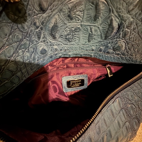 Leather crocodile embossed leather FURLA bag - Picture 9 of 14